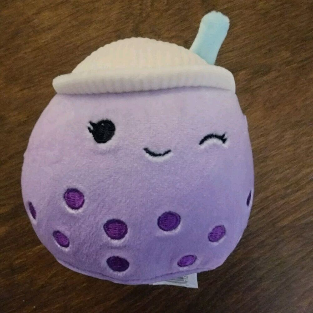 Squishmallow Poplina the Bubble Boba Tea 5" Food Squad Mini Plush NWOT